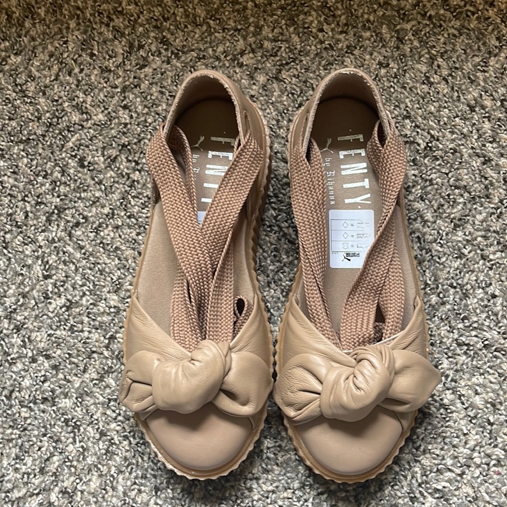 Brown Platform Sandals by Rihanna
